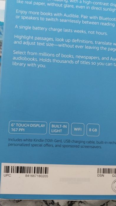 Електронная книга Kindle 10 поколение