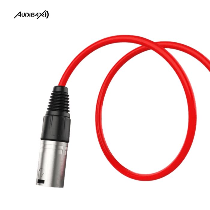Audibax Silver Cabo XLR 3 Metros Vermelho