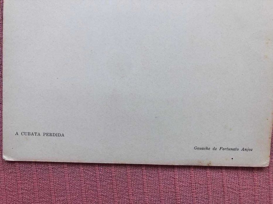 Guache "A Cubata Perdida" de Fortunato Anjos em ótimo estado