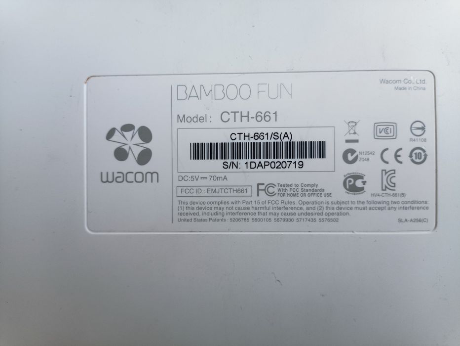 Графічний планшет, wacom bamboo fun