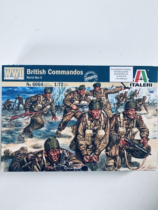 Figurki wojsko żołnierze brytyjscy komandosi model Italeri 6064