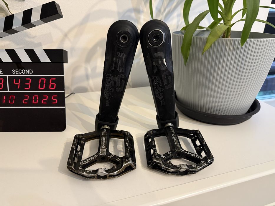 Korby ethirteen+platformowe pedaly Kpedc+osłonki Sram