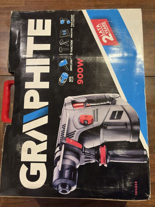 MŁOT udarowo obrotowy  SDS+ 900W GRAPHITE 58G858
