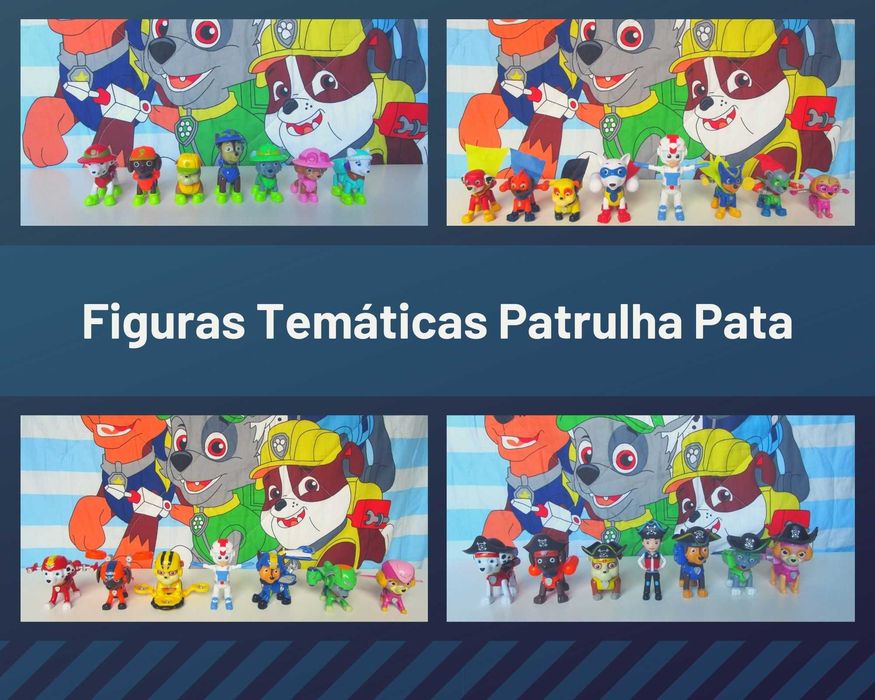 Figuras Temáticas Patrulha Pata (Jungle/Air Rescue Super Pups Piratas)