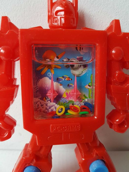 Czerwony Transformers gra zręcznościowa z wodą nakładanie kółek 13cm