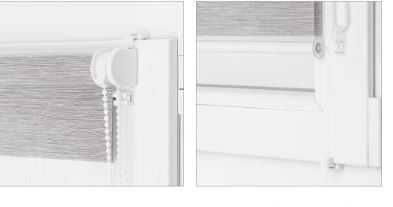 2 zasłony dzień i noc - 36 cm x 150 & 75 cm x 150 Białe