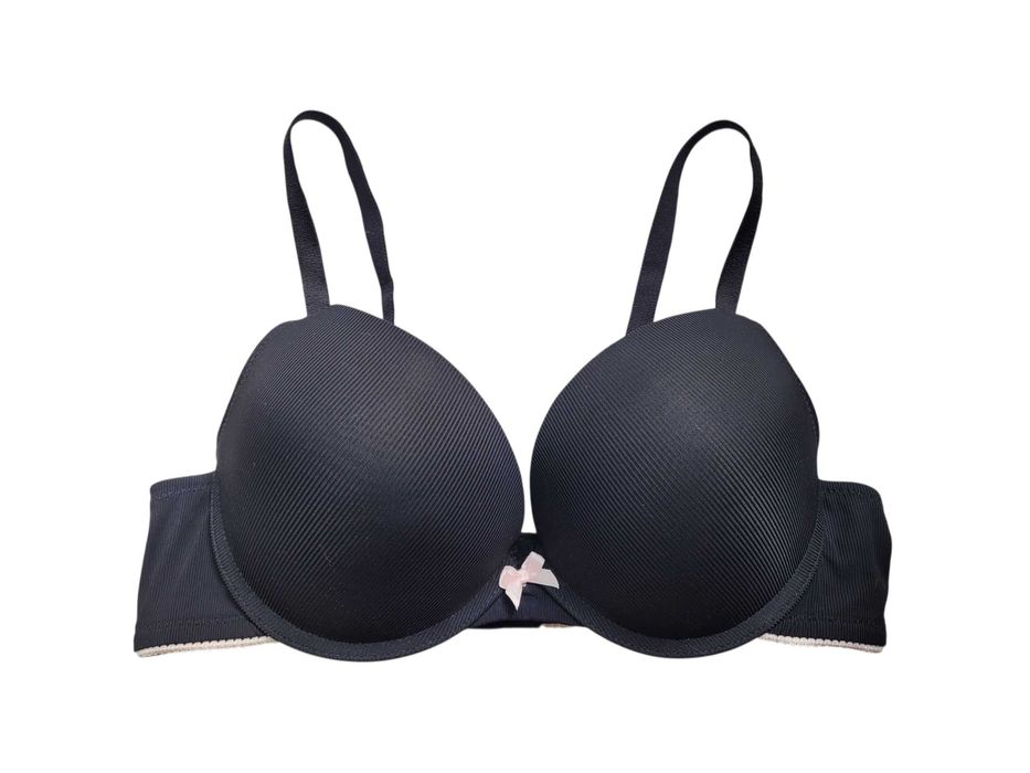 Czarny stanik biustonosz push up 75C New Yorker bielizna damska