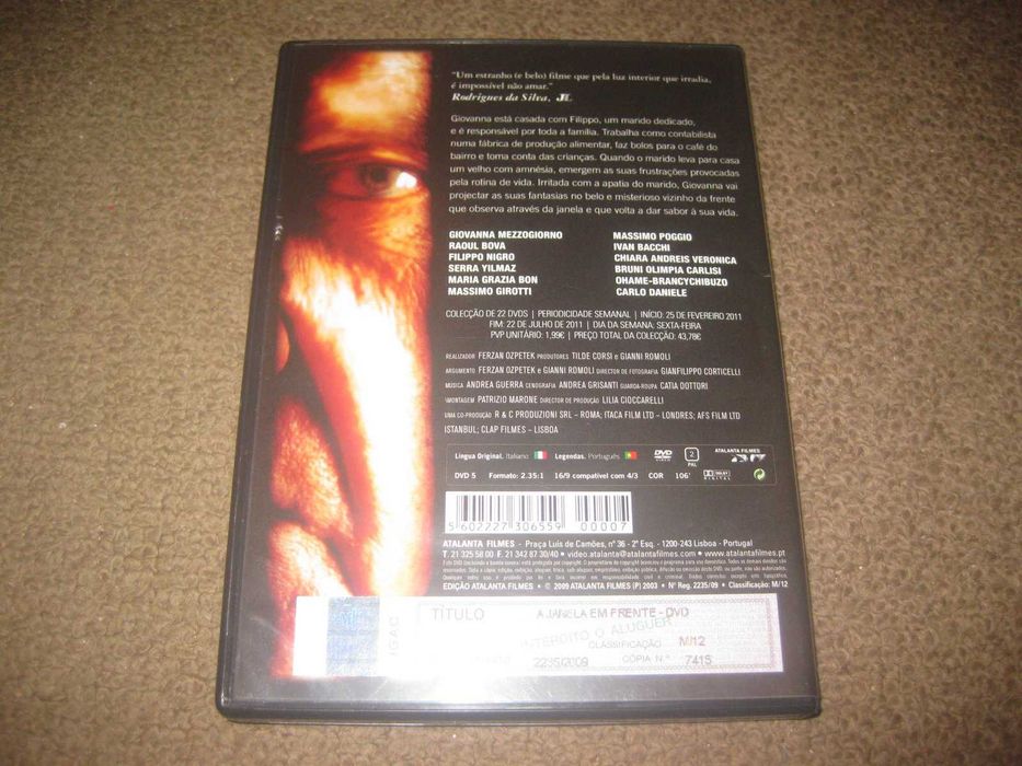 DVD "A Janela em Frente" com Giovanna Mezzogiorno