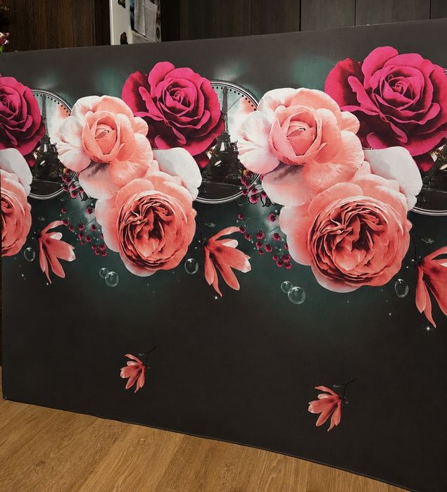 Prześcieradło Paryż i róże 180x230cm