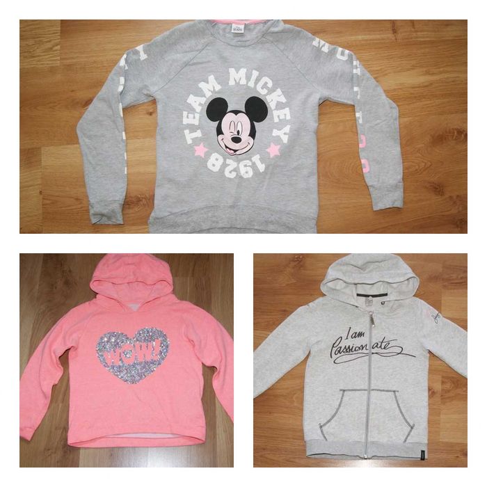 3 x Disney szara Bluza Myszka Miki 140/146 9-11 lat