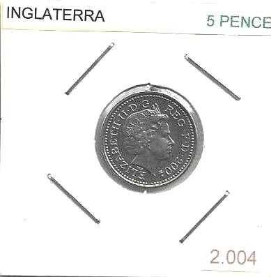 Inglaterra - - “Sistema Decimal” - - - 5 PENCE - - - Moedas