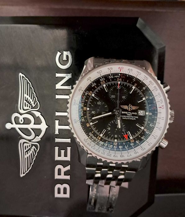Zegarek Breitling Navitimer World A24322 Gmt Chronograph - Bransoleta