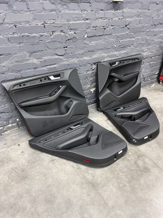 Карти дверей обшивка дверей Audi Q5 A4 B8 A4B9 чорні память без памяті