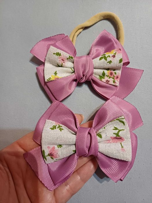 Spineczka i opaska dla sióstr