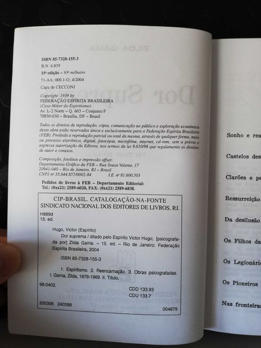 Dor Suprema ditado pelo espírito de Victor Hugo - Zilda Gama