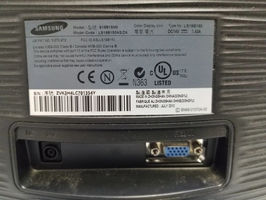 SAMSUNG S19B150N 18,5"monitor
