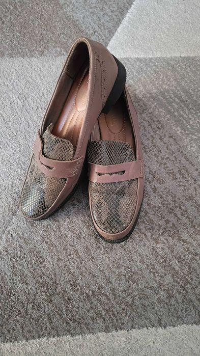 Mokasyny Hotter z salonu ecco wężowa skóra naturalna r.6 25,5cm