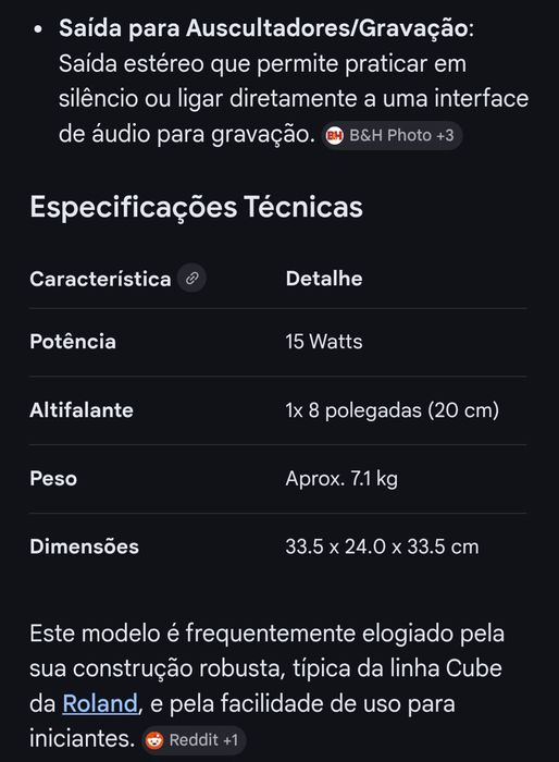 Amplificador ROLAND CUBE 15X