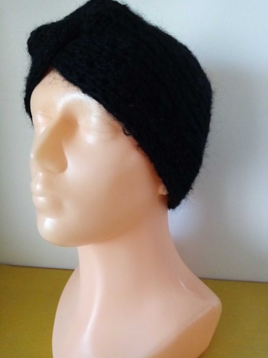 Turban, opaska; handmade; rękodzieło; moher