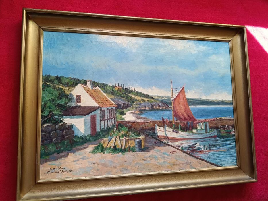 Stary obraz na płótnie Svend Arvidsen 1908- 1971