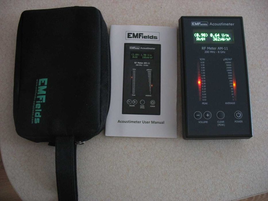 Acoustimeter AM-11 Miernik promieniowania w.cz. w tym 5G 200MHz - 8GHz