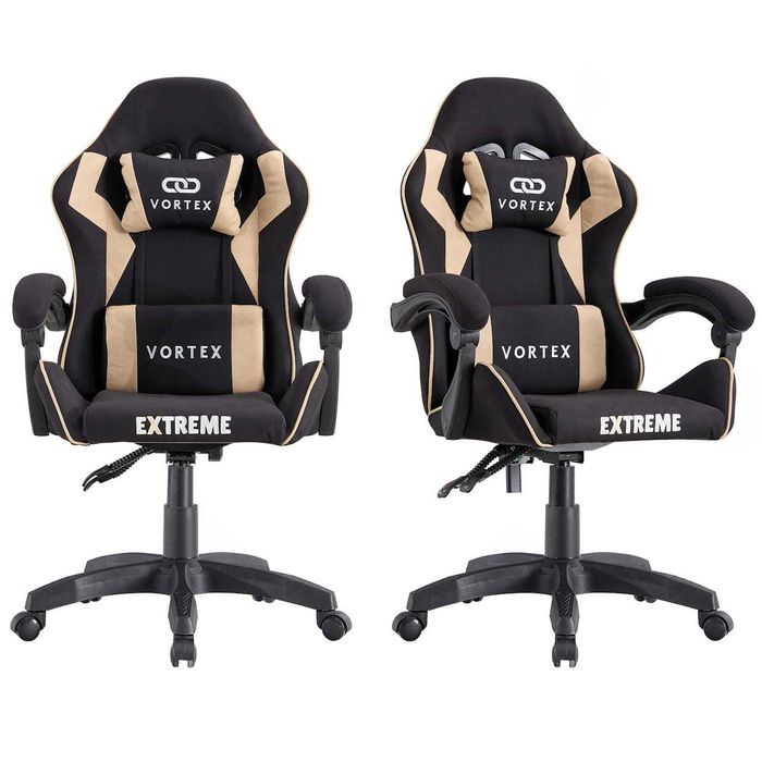 Fotel Gamingowy Vortex Beige Tkanina - Gaming i Ergonomia