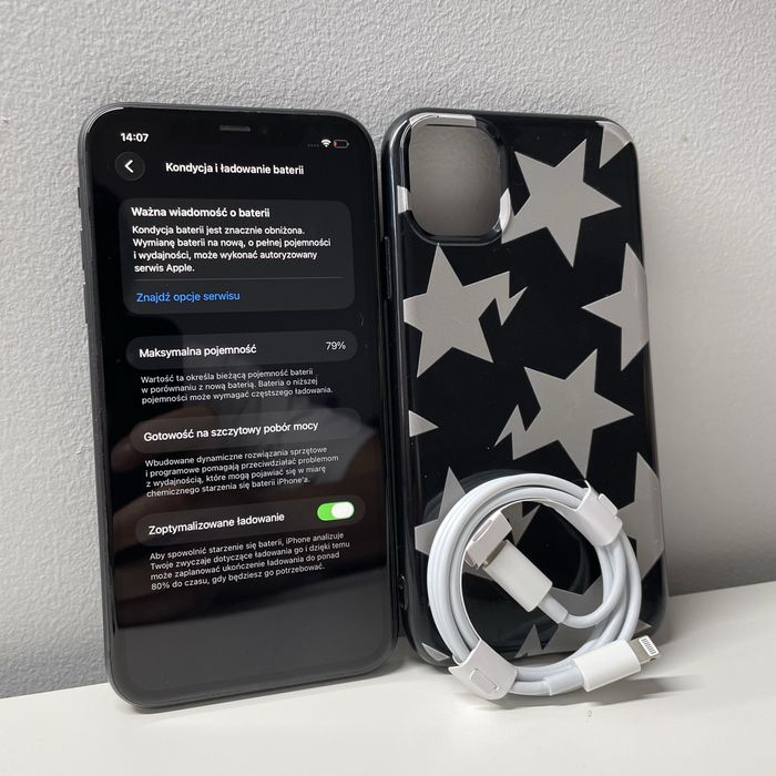 iPhone 11 128GB Czarny 79% kondycja•Stan bdb