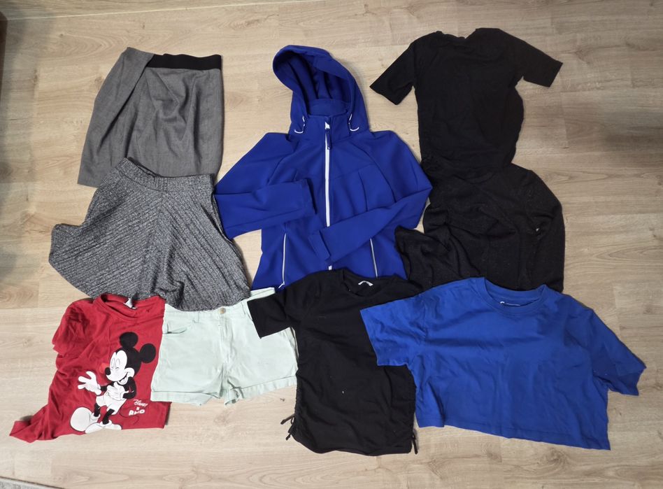 Softhshel 4f, spódniczki, bluzka, koszulki XS,  10-11l at