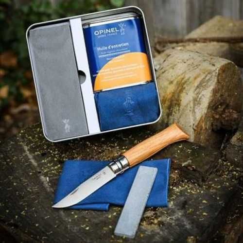 Opinel 002506 набор ножемана масло олива точилка полотенечко коробка