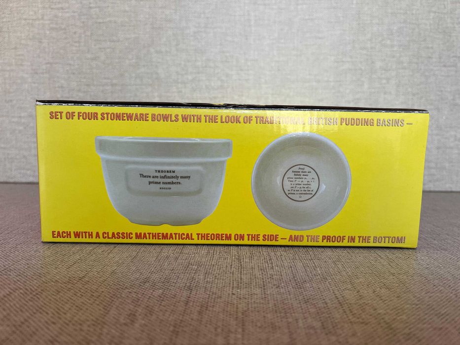 Conjunto 4 Taças Cerâmica "The Proof is in the Pudding"