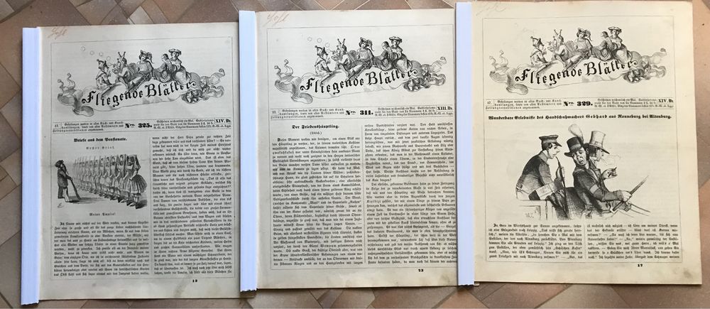 Юмористические журналы  1860 г.Германия, цена за 3 шт