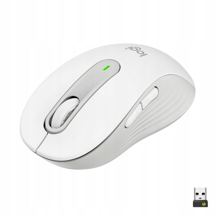 outlet logitech signature m650 cicha mysz bezprzewodowa z adapterem biały