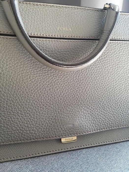 Сумка Furla оригінал. Шкіра, дуже добрий стан, сірий колір