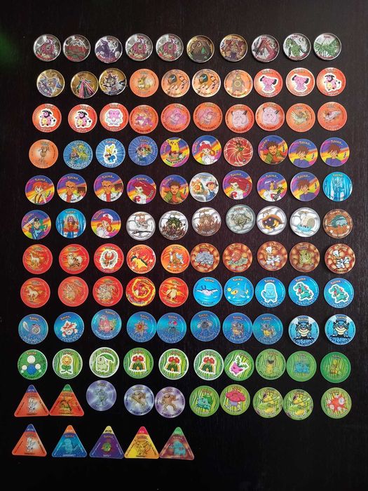 Pokemon Tazo 115 sztuk master flesh tri duo zapper pudełka