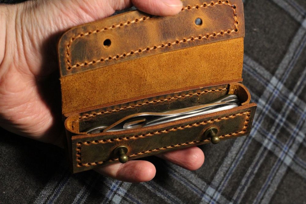 Чехол из натуральной кожи для VICTORINOX SWISSTOOL spirit  alox