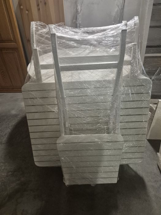 Oryginalny zestaw ogrodowy IKEA Mälarö – stół + krzesło (Biały) • Stan Idealny