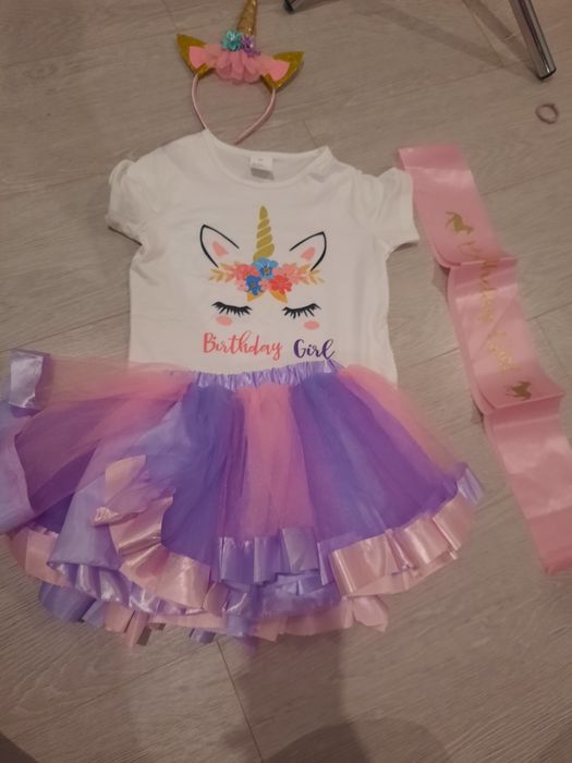 Komplet zestaw urodziny t-shirt spódniczka tutu
