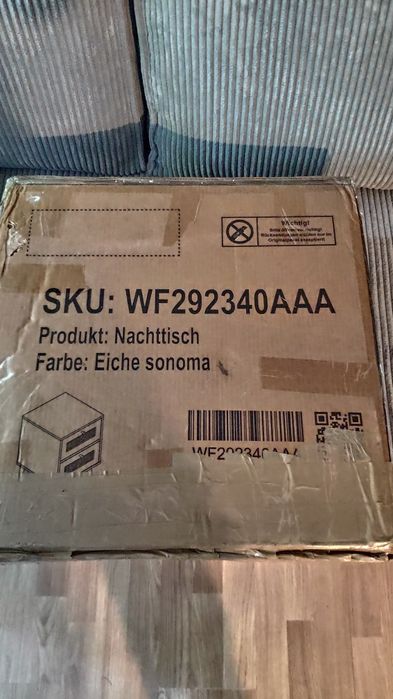 Stolik nocny z 2 szufladami, szafka nocna.40 x 40 x 55 cm