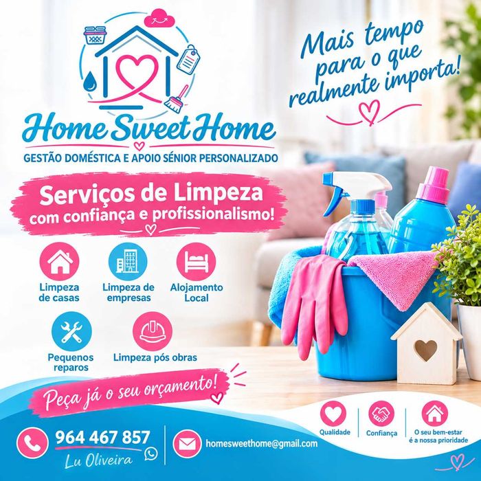 Limpeza / Gestão Doméstica e Apoio Sénior Personalizado"