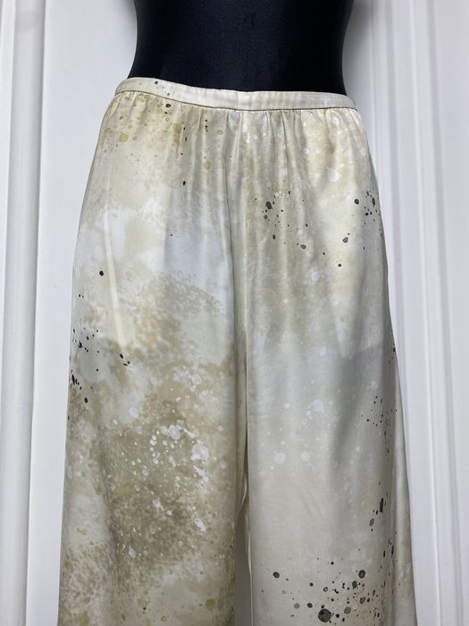 Zara spodnie we wzory kolorowe transparentne szerokie nogawki 40 L