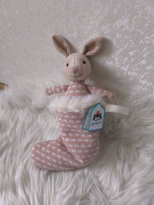 Іграшка зайчик Jellycat Shimmer Stocking Bunny Stuffed Animal