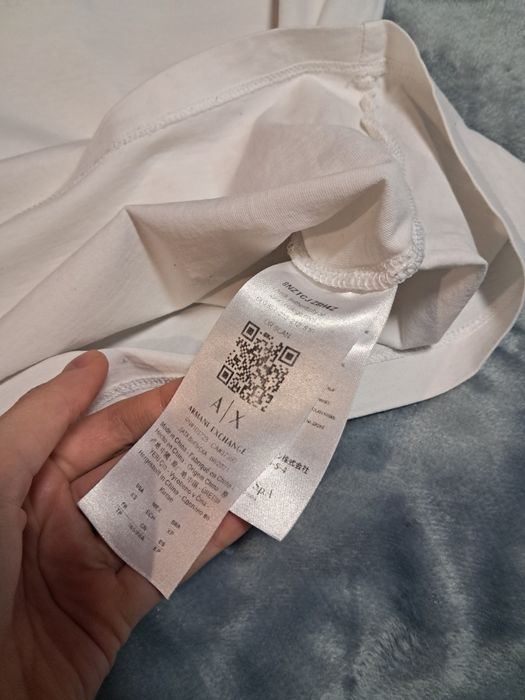 Оригінальна жіноча базова біла футболка Armani Exchange
