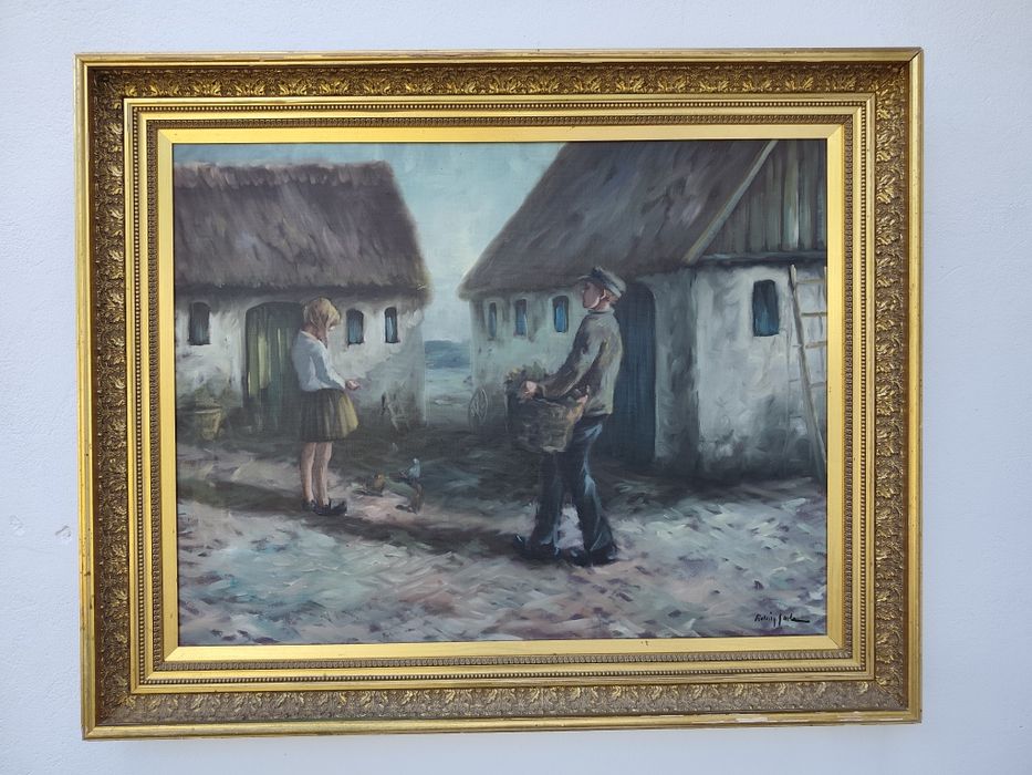 Stary obraz na płótnie ARLING GADE (1920- 2011)