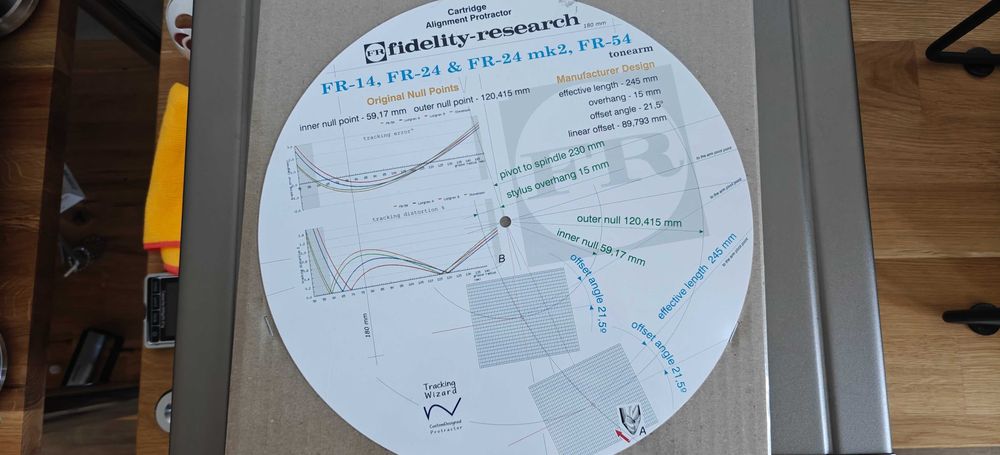Fidelity Research FR 54 ramię do gramofonu plus szablon