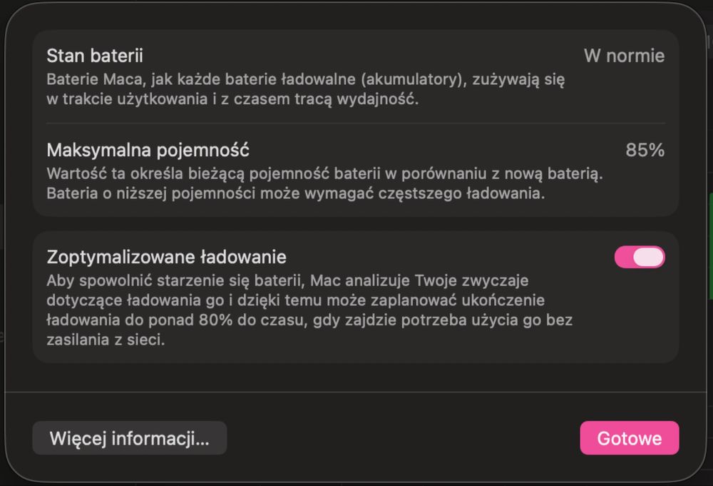 MacBook Air M1 2020 8GB 256GB | 85% baterii | Space Gray | Sprawny