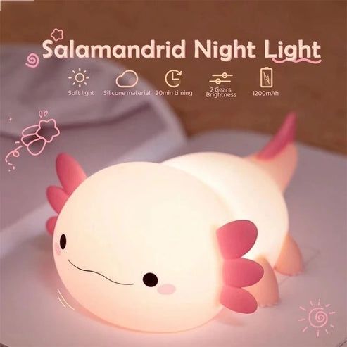 Luz noturna fofa em forma de Axolotl 
Luz noturna fofa de Axolotl
Luz