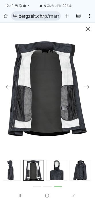 Marmot штормовая куртка ветровка  полная защита от воды