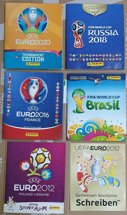 Cadernetas completas mundiais e euros