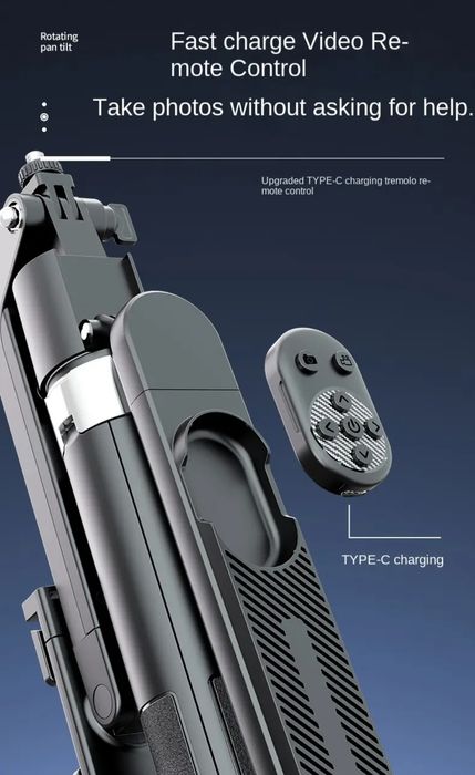 Штатив селфи с AI камерой 360 Q515TK пульт управления 2 лампы Led свет