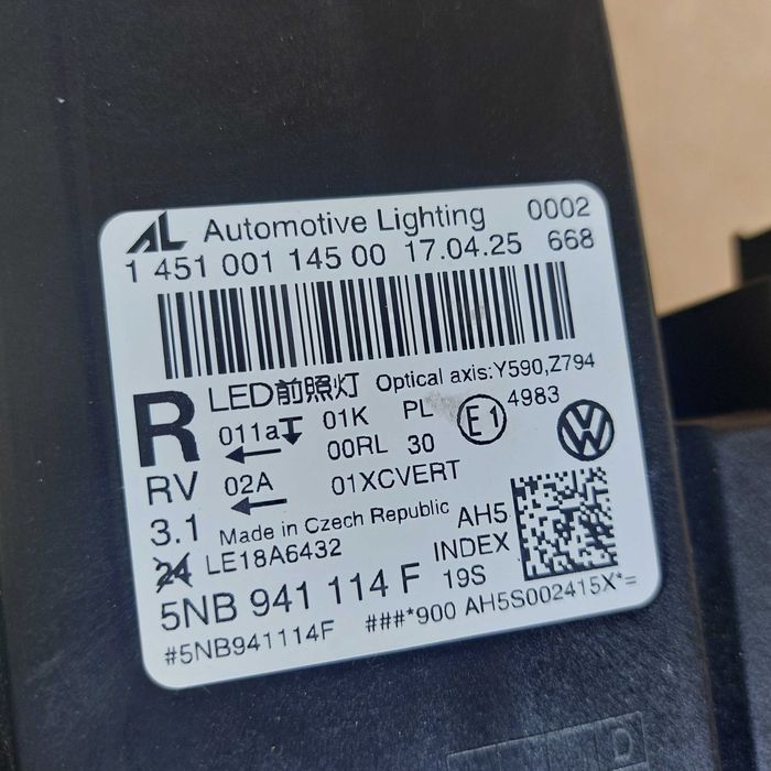 Reflektor Lampa Vw Tiguan 5NA Lift prawa nowa oryginał
